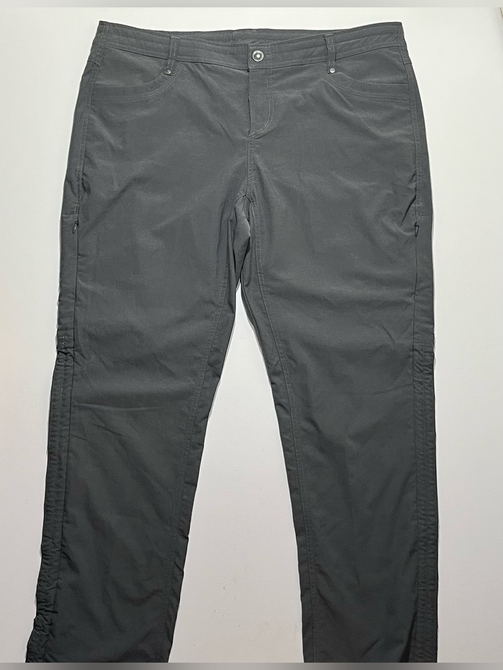 Women’s Kuhl Legendary Straight Leg Hiking Chino Pants, Size 14 Reg, Gray